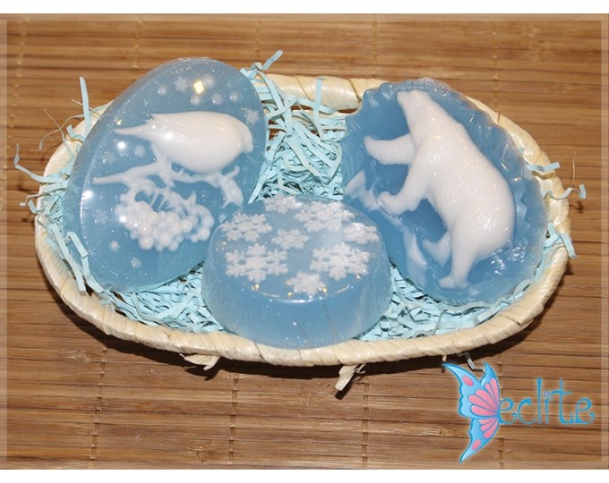 Подарочный набор мыла ручной работы "Снежная зима"